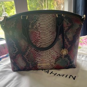NWT Brahmin Duxbury Satchel Multi Aynsley Genuine Leather